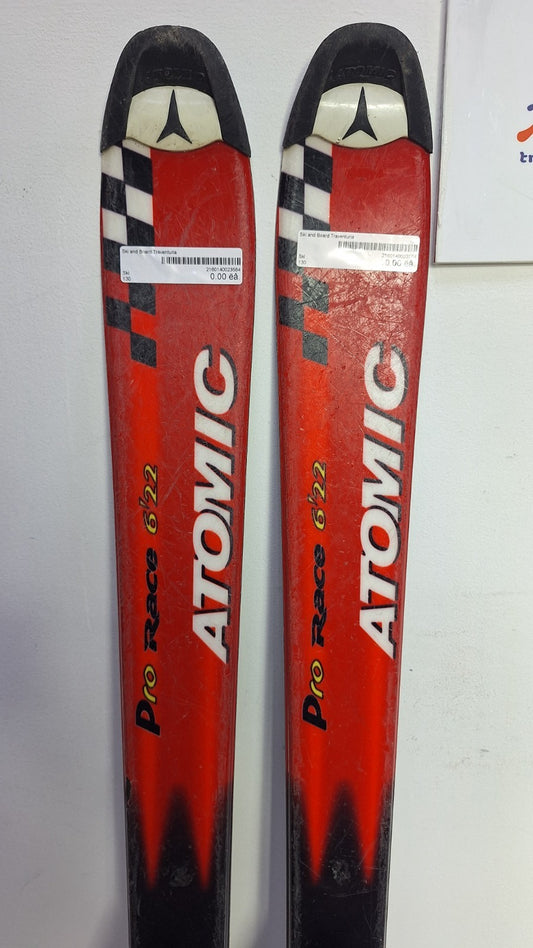 Atomic Pro Race 6'22 130 cm Skis + Salomon 7 Bindings Winter Sport Snow Fun