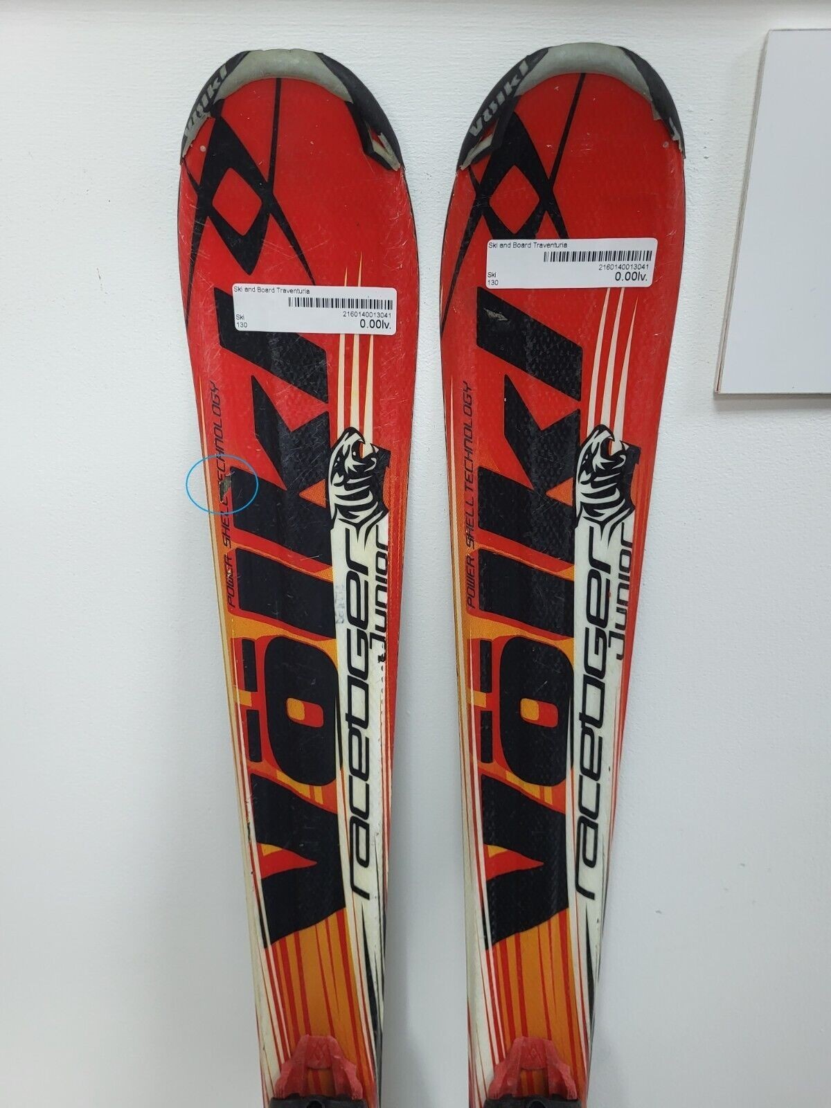 Völkl Racetiger GS R JR 130 cm Ski + Marker 4.5 Bindings Winter Sport Snow Fun