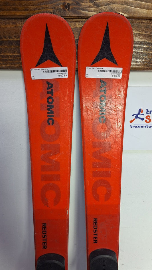 Atomic Redster J9 116 cm Skis + Atomic 7.5 Bindings Winter Sport Snow Fun