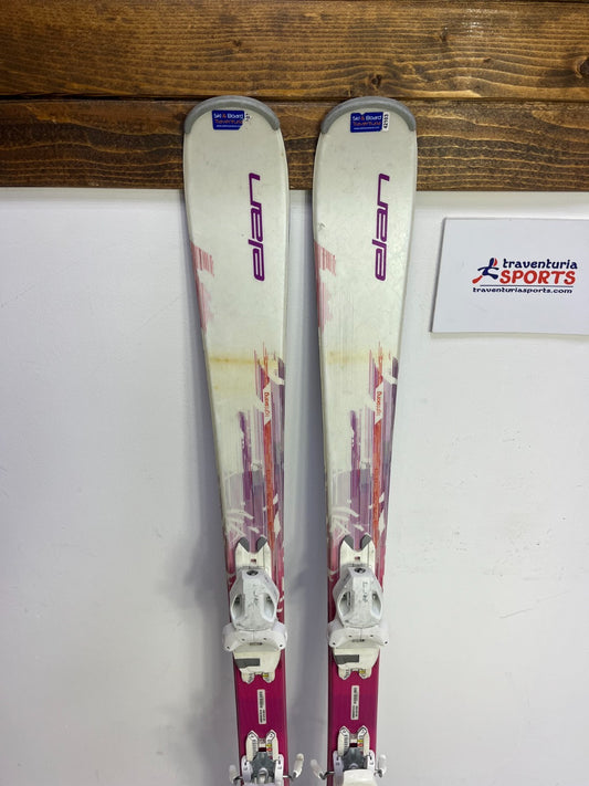 Sci Elan Snow White 146 cm + attacchi Elan EL 7.5 Divertimento invernale