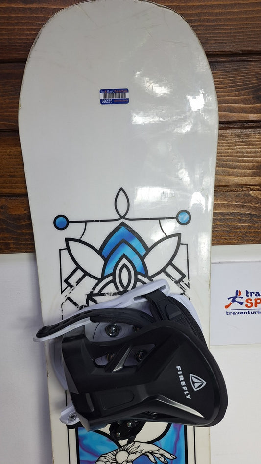 Salomon Gypsy 138 cm Snowboard + New Farefly S Bindings Sport Winter Fun