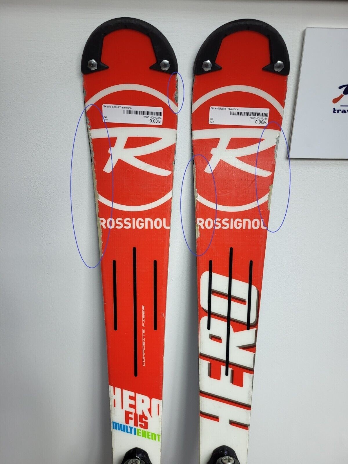 Rossignol Hero FIS 132 cm Ski + Fixations Look 7 Plaisir hivernal