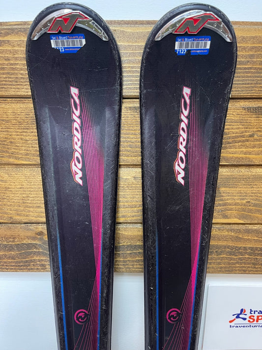 Nordica Fate 170 cm Ski + Nordica 12 Bindings Winter Snow Sport Outdoor Fun