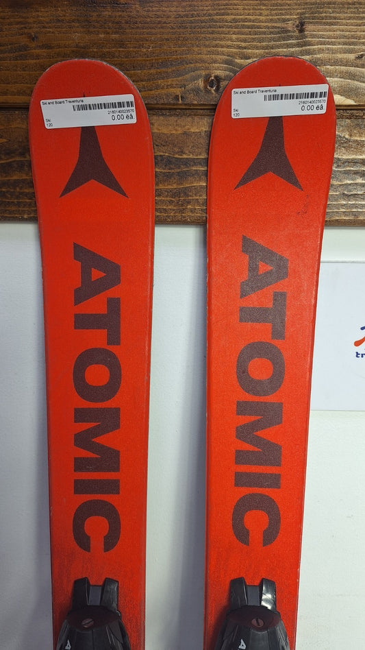 Atomic Punx Twin-Tip 120 cm Skis + Atomic 4.5 Bindings Winter Sport Snow