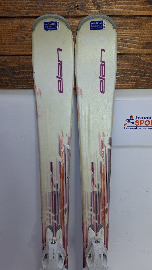 Sci Elan Snow White 152 cm + attacchi Elan EL 7.5 Divertimento invernale