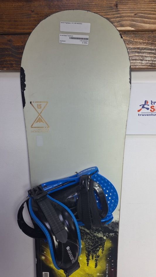 Burton Progression 147 cm Snowboard + Burton S Bindings Winter Snow Adventure