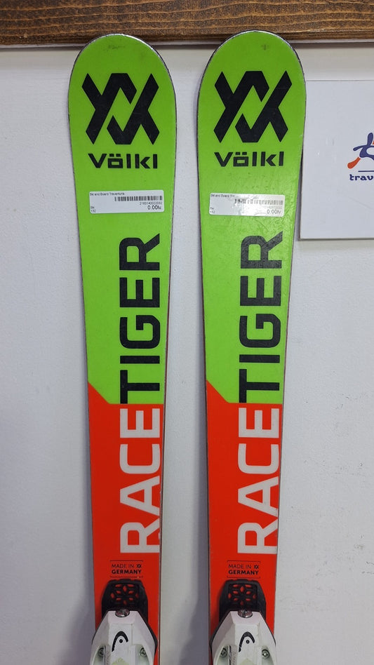 Völkl Racetiger GS 132 cm Ski + HEAD SLR 7,5 Bindungen Wintersport Schneespaß