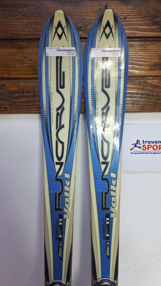 Volkl Funcarve F11 158cm Ski + Salomon 10 Bindings Fun Snow Winter Sport Piste