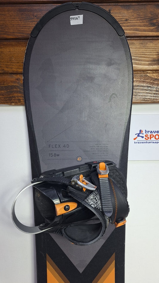 HEAD Flex 4D 158W cm Snowboard + HEAD Rental L Bindings Winter Snow Adventure