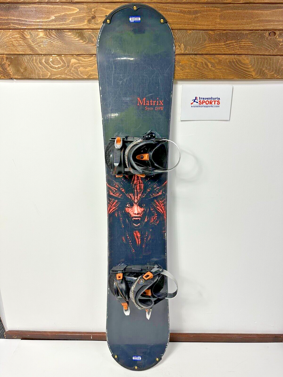 Snowboard Matrix Syco 159 cm de large + K2 L fixations hiver extérieur Snowboard Matrix Syco 159 cm de large + K2 L fixations hiver extérieur