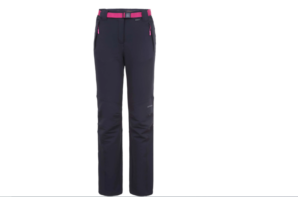 icepeak trousers antracite with pink belt