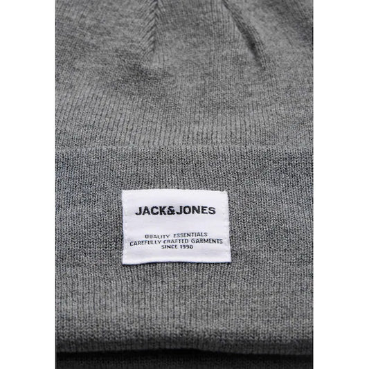JACLONG KNIT BEANIE NOOS - Grey Melange