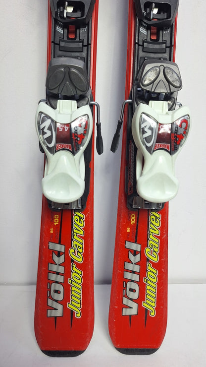 Volkl Tiger JR Carver 100cm Ski + Marker 4.5 Bindings Winter Sport Fun