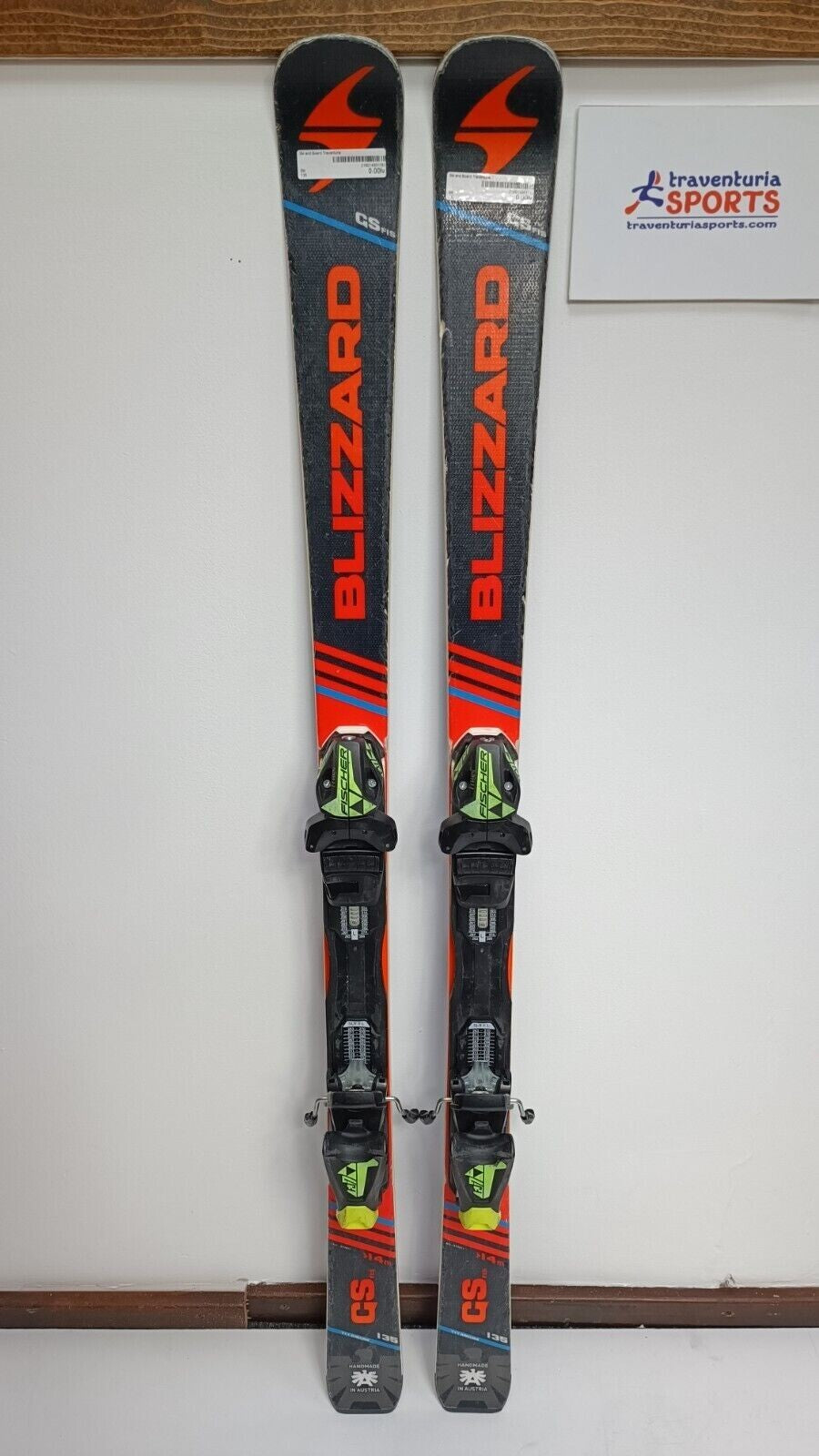 Ski Blizzard GS FIS 135 cm + fixations Fischer 7.5, sports d’hiver et neige
