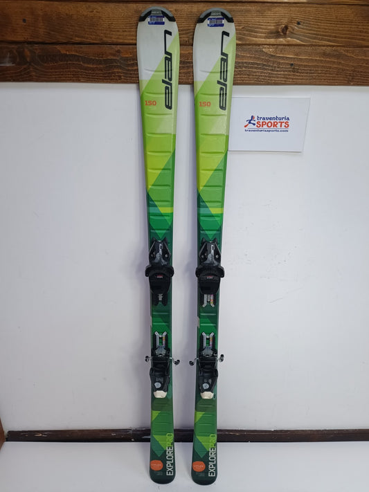 Sci Elan Explore Pro QS 150 + attacchi Elan 7.5 Sport invernali Divertimento sulla neve