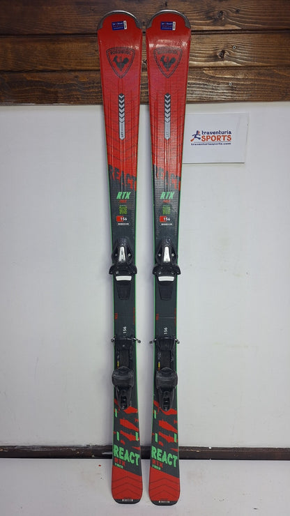 Rossignol REACT RTX Fiber 156cm  Ski + Elan 10 Bindings Winter Sport Fun