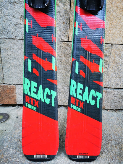 Rossignol REACT RTX Fiber 163cm  Ski + Tyrolia 10 Bindings Winter Sport Fun