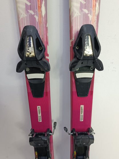 Elan White Perla 152cm Ski + Tyrolia ESR10 Bindings Winter Sport Fun