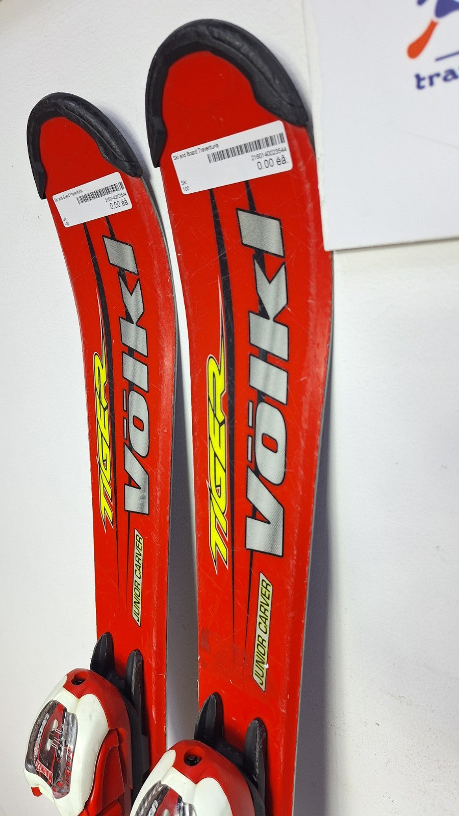 Volkl Tiger JR Carver 100cm Ski + Marker 4.5 Bindings Winter Sport Fun