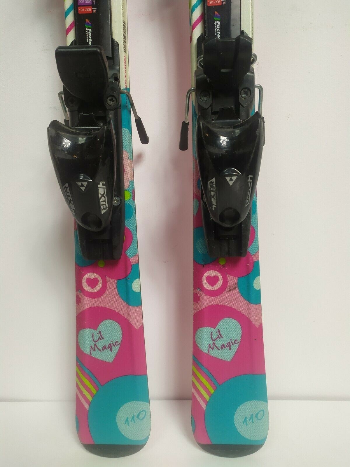 Elan Lil Magic 110 cm Ski + Fischer 4.5 Bindungen Wintersport Schnee