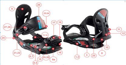 Snowboard Ersatzteil: Loled Strap With Washer Of Elan Rental Snowboard Bindings