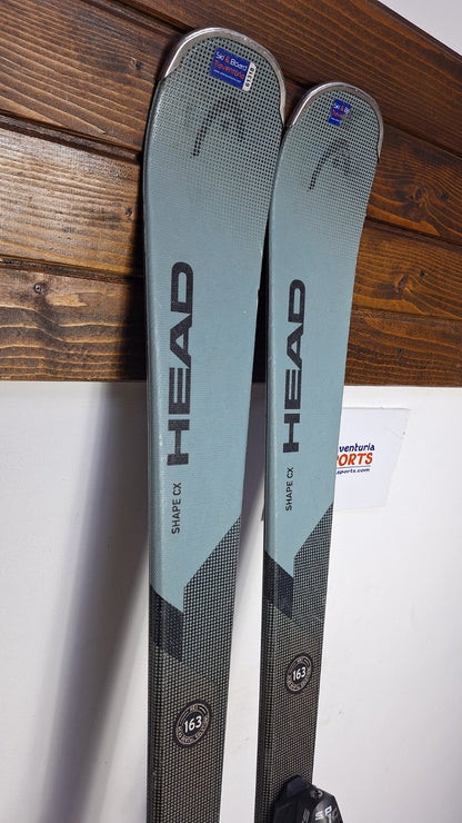 HEAD Shape CX  163cm  Ski + Tyrolia SP 10 Bindings Winter Sport Fun Snow
