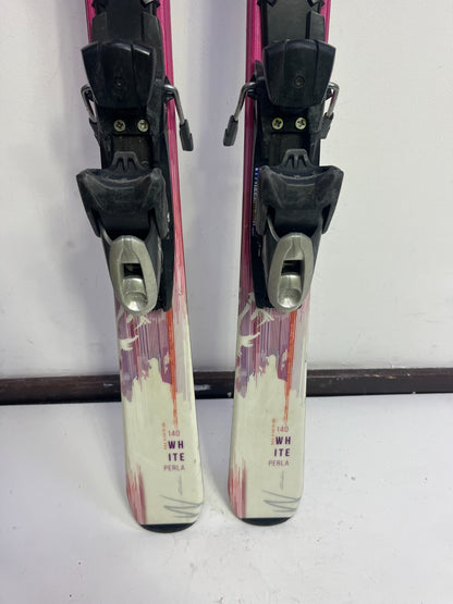 Elan White Perla 140cm Ski + Elan ESP 7.5 Bindings Winter Sport Fun