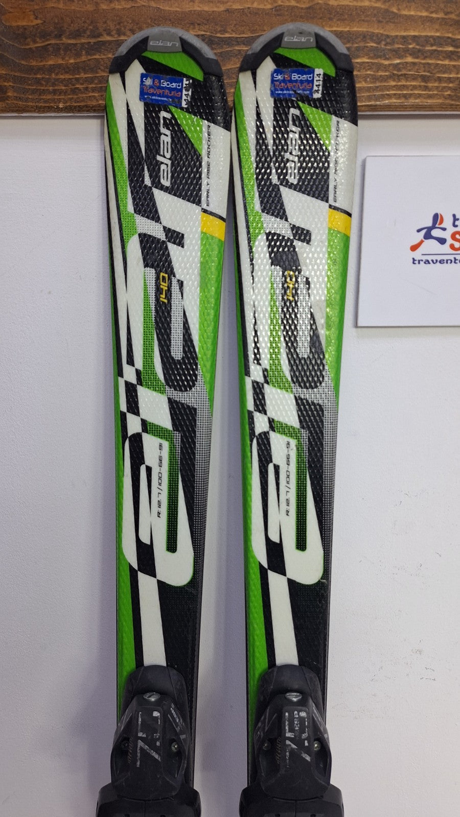 Elan Exar Pro 140 cm Ski + Elan ESP 7.5 Bindungen Sport Schnee Winter Spaß Abenteuer