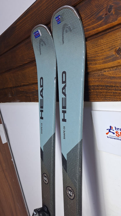 HEAD Shape CX  163cm  Ski + Tyrolia SP 10 Bindings Winter Sport Fun Snow