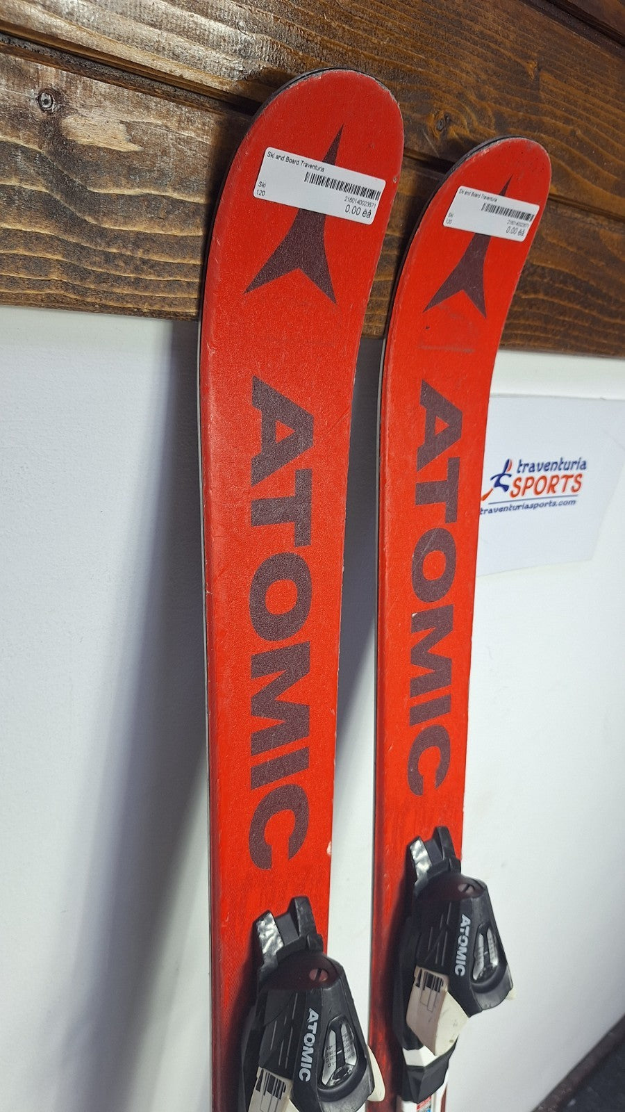 Atomic Punx Twin-Tip Ski 120 cm + Atomic 4.5 Bindungen Wintersport Schnee