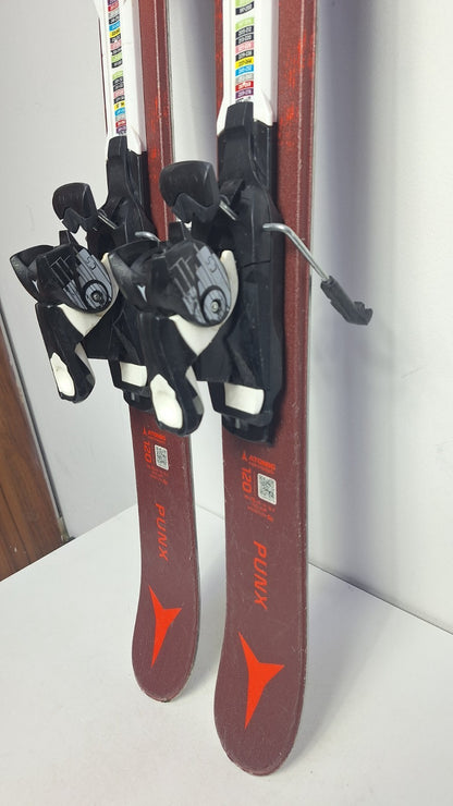 Atomic Punx Twin-Tip Ski 120 cm + Atomic 4.5 Bindungen Wintersport Schnee
