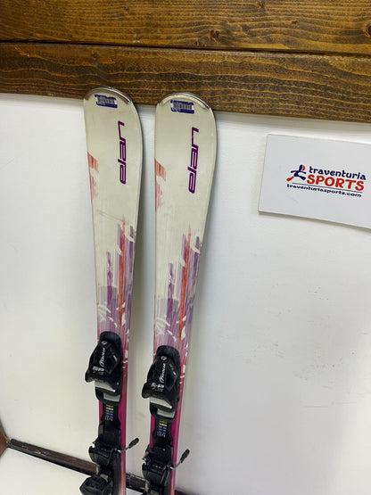 Elan White Perla 140cm Ski + Elan ESP 7.5 Bindings Winter Sport Fun