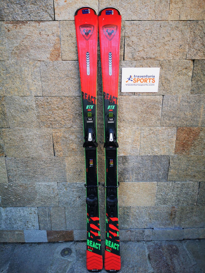 Rossignol REACT RTX Fiber 163cm  Ski + Tyrolia 10 Bindings Winter Sport Fun