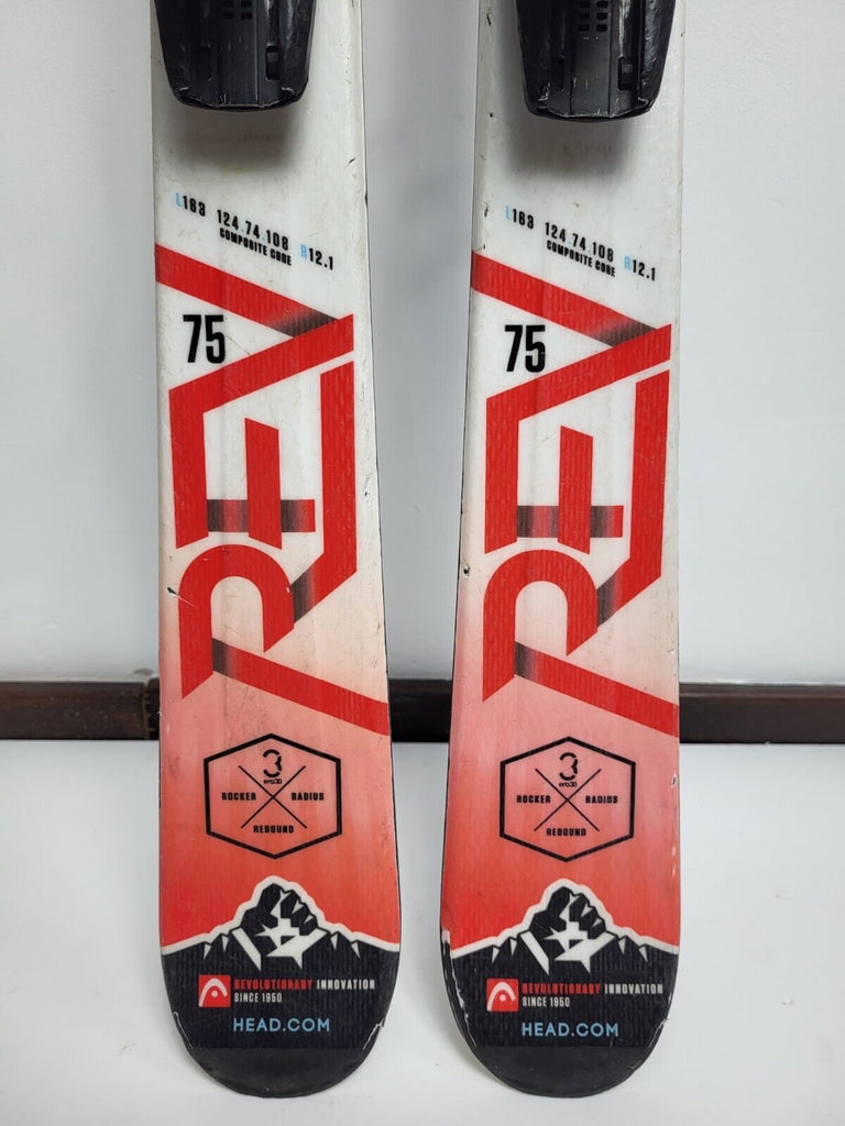 HEAD REV 75 163 cm Ski + Elan ESP 10 Bindings Winter Snow Sport