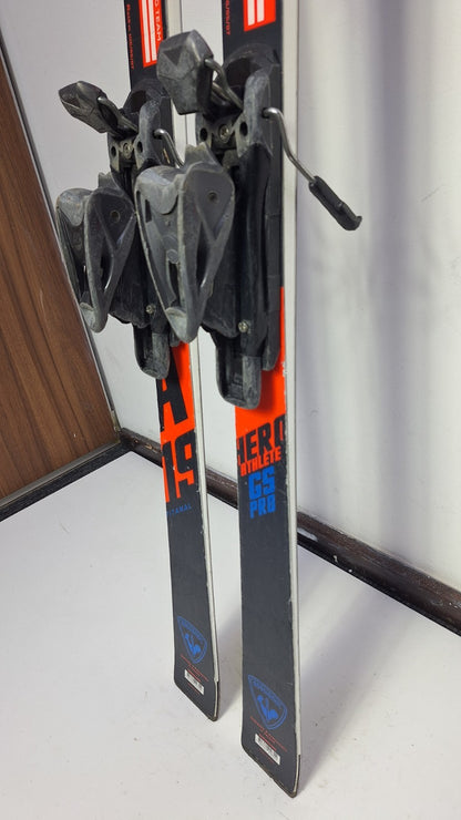 Rossignol Hero FIS GS Pro 165 cm Ski + Rossignol 7 Bindungen Winterspaß Schnee