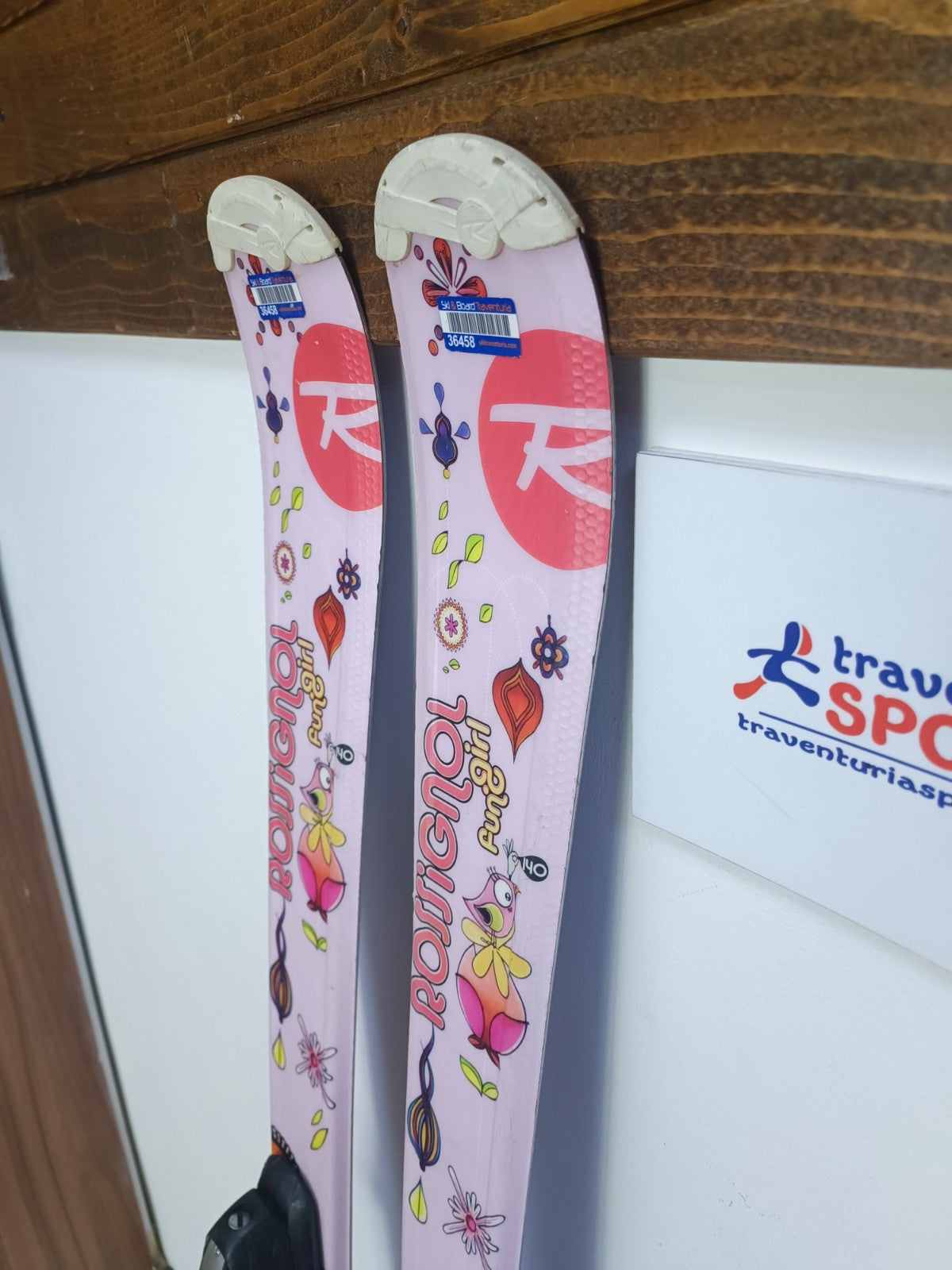 Sci Rossignol Fun Girl 140 cm + attacchi Elan ESP 7.5 Winter Adventure