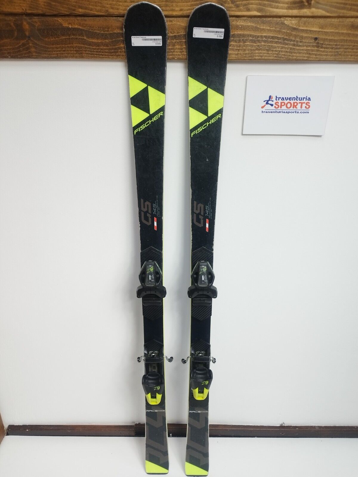 Fischer RC4 GS FIS 145 cm Ski + Fischer 9 Bindungen Wintersport Abfahrtsspaß