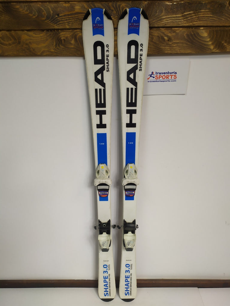 HEAD Shape 3.0 149 cm Ski + Elan EL 7.5 Bindings Winter Snow Sport Outdoor Fun