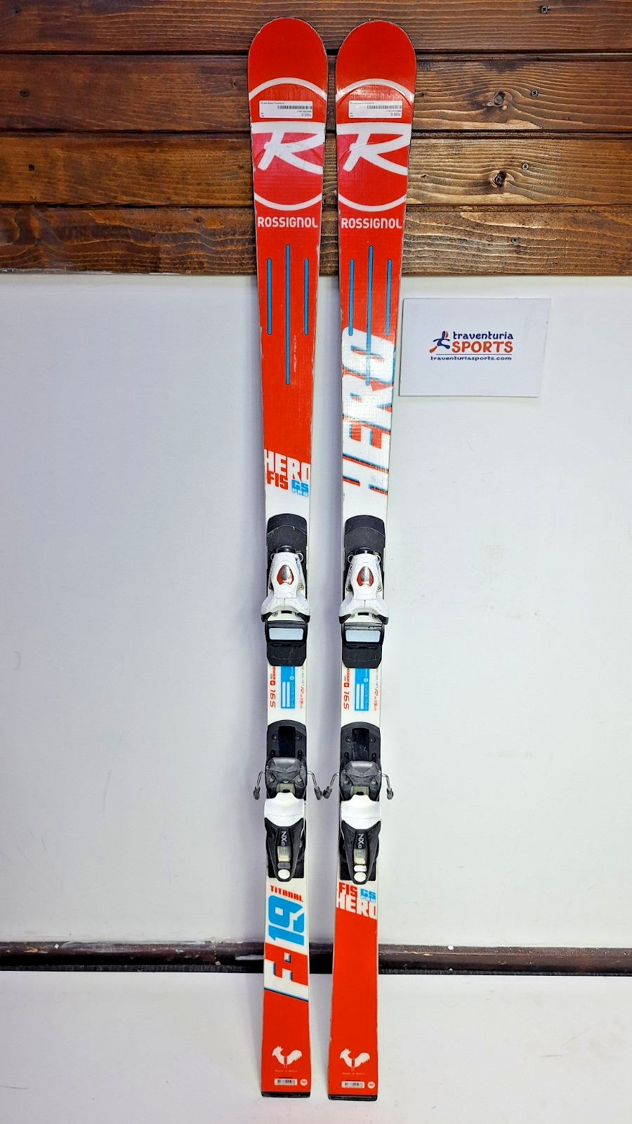Ski Rossignol Hero FIS GS 165 cm + fixations Look NX10 Plaisir et sport hivernaux, neige