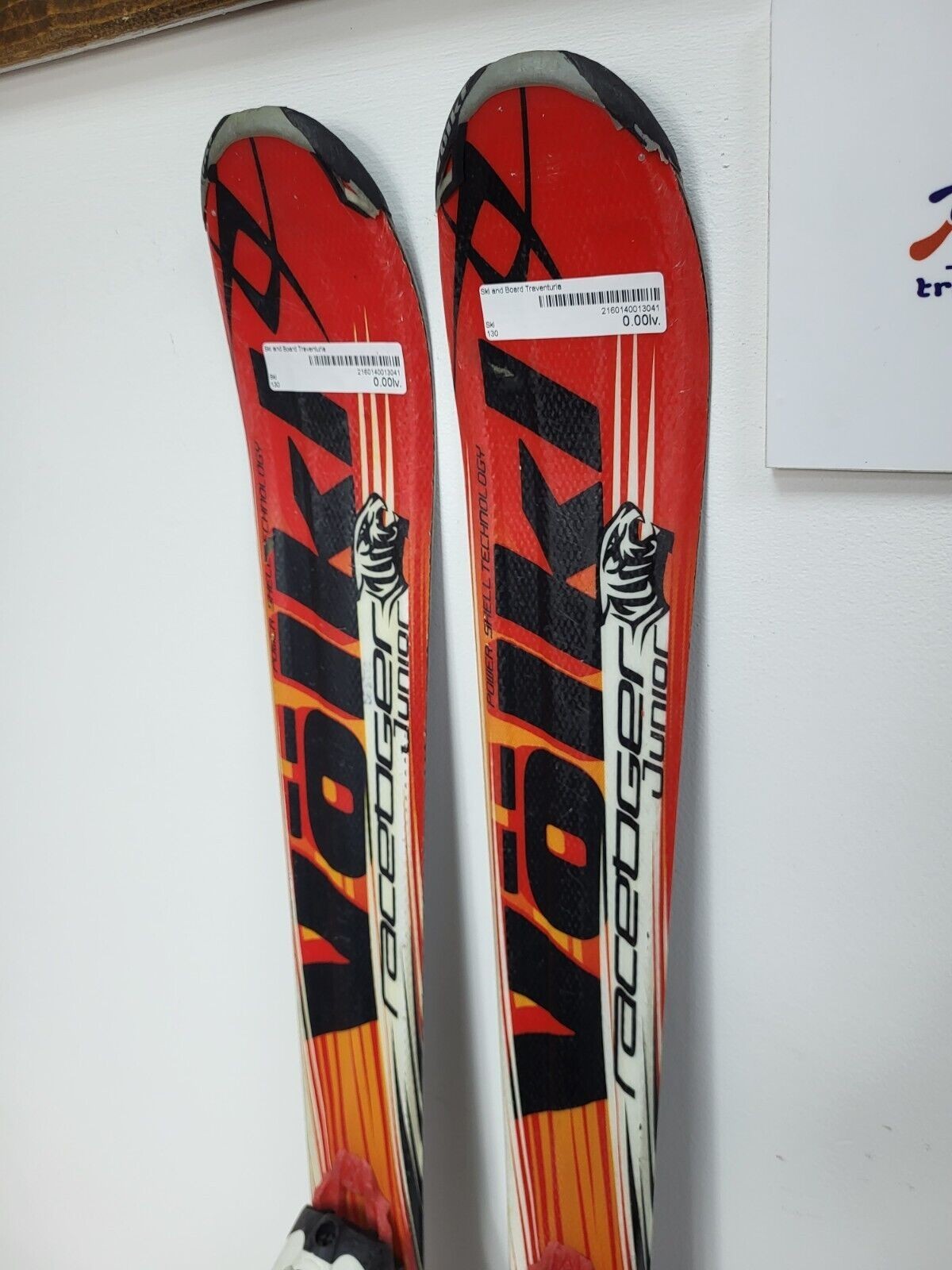 Völkl Racetiger GS R JR 130 cm Ski + Marker 4.5 Bindings Winter Sport Snow Fun