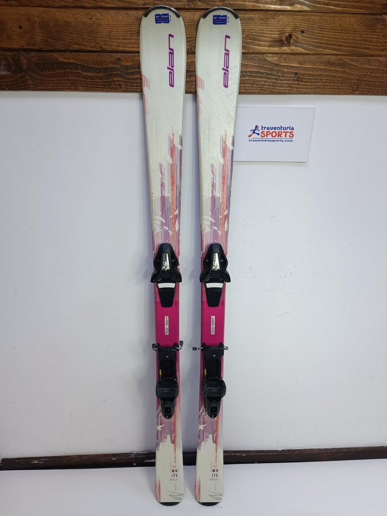 Sci Elan White Perla 152cm + attacchi Tyrolia ESR10 Divertimento invernale