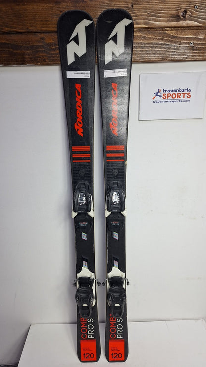 Nordica Combi Pro S 120  120cm Skis + Marker 7  Bindings Winter Sport Snow