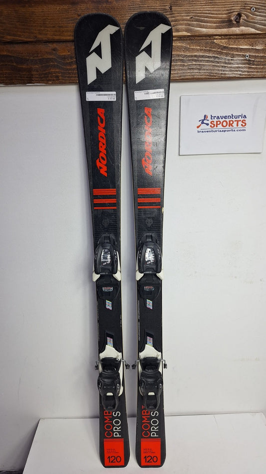 Nordica Combi Pro S 120  120cm Skis + Marker 7  Bindings Winter Sport Snow