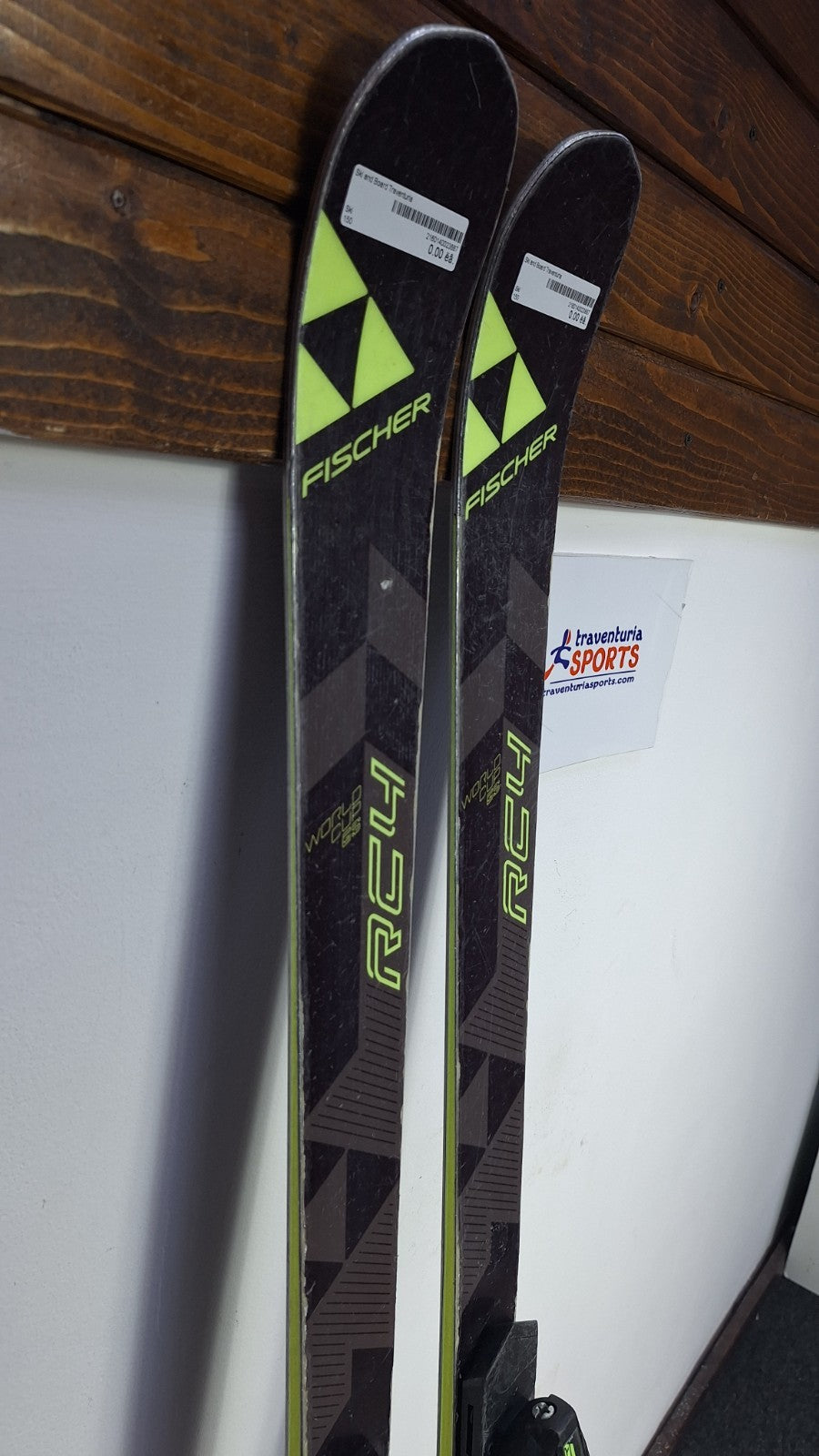 Fischer RC4 World Cup GS 150cm Skis + Fischer 9 Bindings Winter Fun Snow