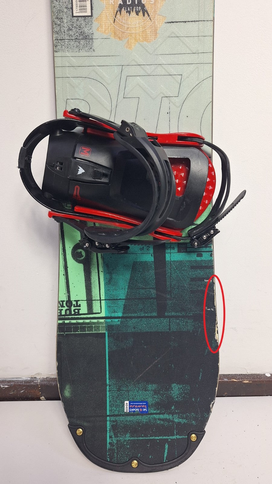 Snowboard Burton Radius 145L cm + fixations Burton M - aventure hivernale