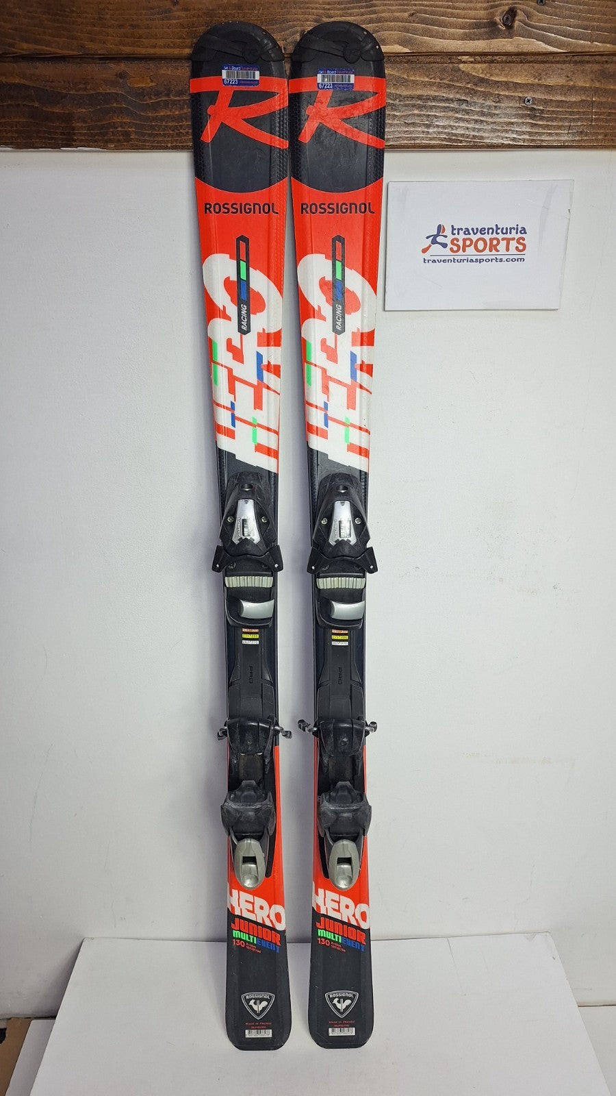 Rossignol Hero JR MultiEvent 130cm  Ski + Elan ESP 7.5 Bindings Winter Sport