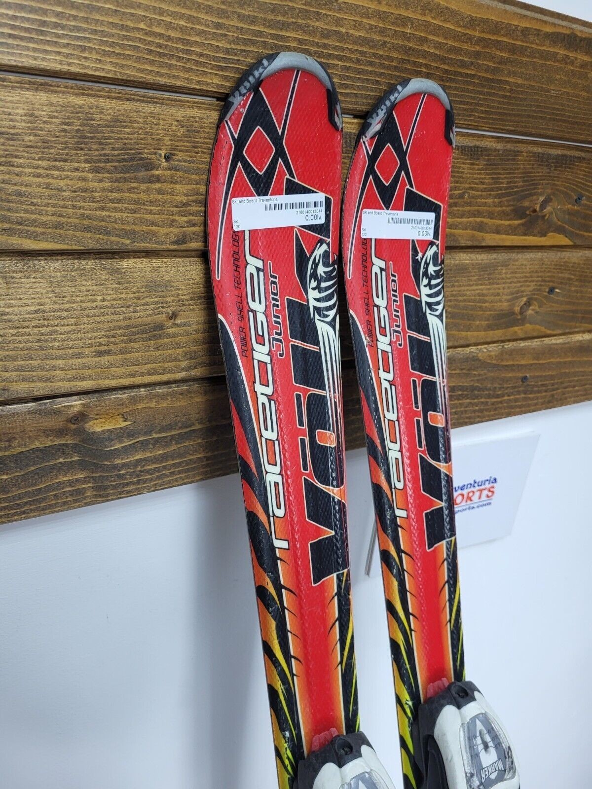Ski Völkl Racetiger GS JR 120 cm + fixations Marker 4.5 Sports d’hiver Neige Plaisir