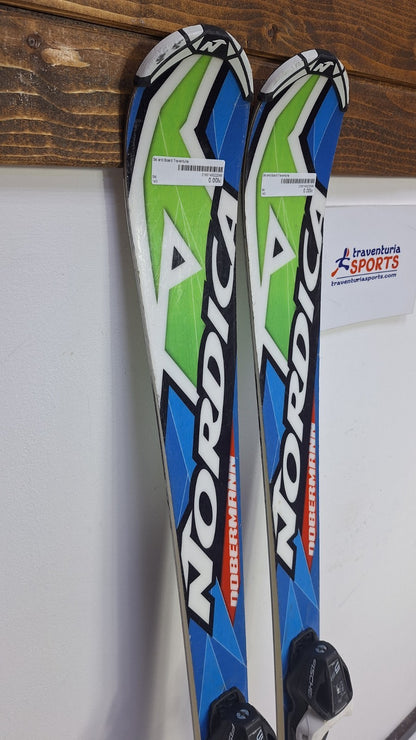 Nordica Dobermann WC SL 143 cm Ski + Fischer RS9 Bindings Sport Winter Fun