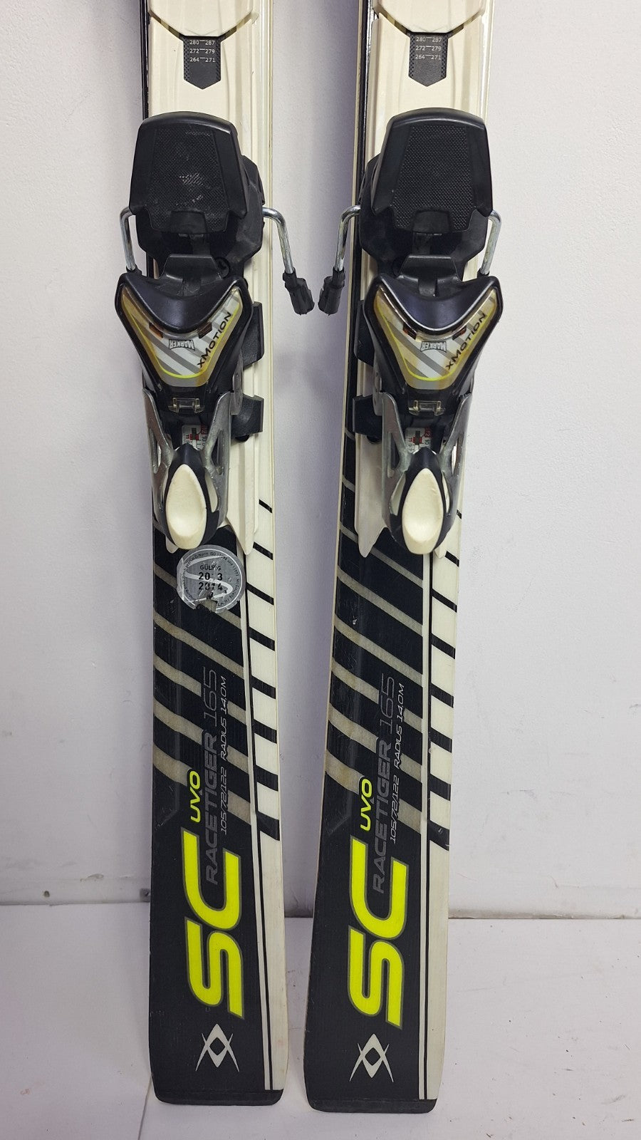 Volkl Racetiger SC UVO 165cm Ski + Marker 12 Bindings Winter Sport