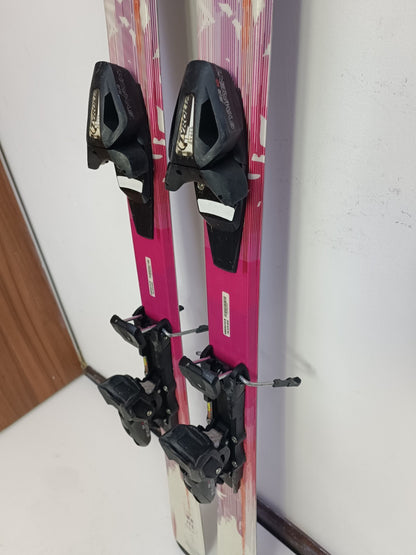 Elan White Perla 152cm Ski + Tyrolia ESR10 Bindings Winter Sport Fun